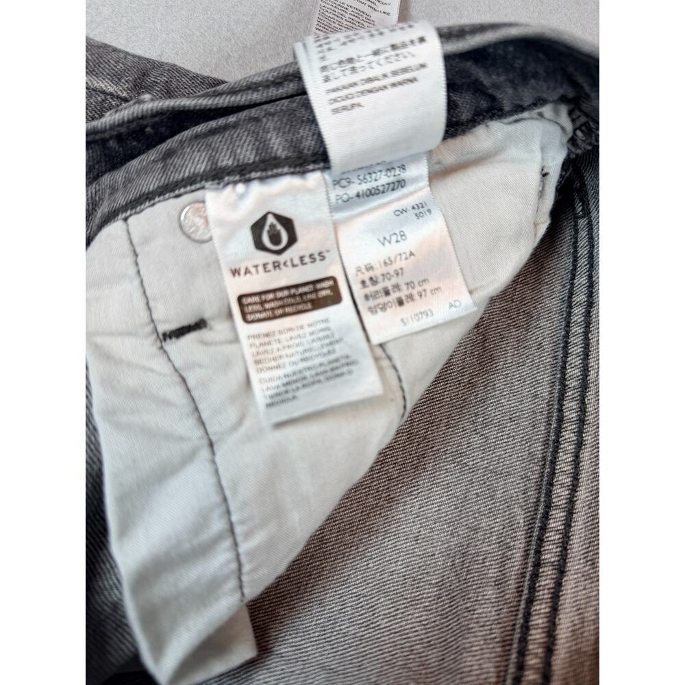 Levi's 501 Women's Denim Cutoff Shorts Size 28 Gray Black Distressed High Rise - Picture 4 of 8